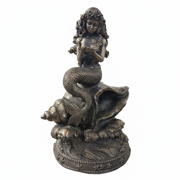 Gorgeous Bronze Mermaid Lamp! 19" Tall [1175] - Picture 2 of 10